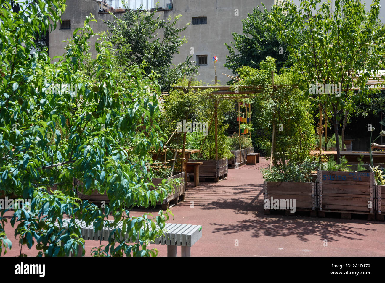 Florenz, Urban Gardening Orti Dipinti - Firenze, comunità giardino Orti Dipinti Foto Stock
