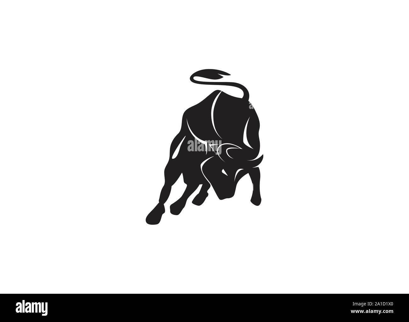 Bull Logo Design, arrabbiato Bull o Logo Taurus mascotte. Illustrazione Vettoriale Illustrazione Vettoriale