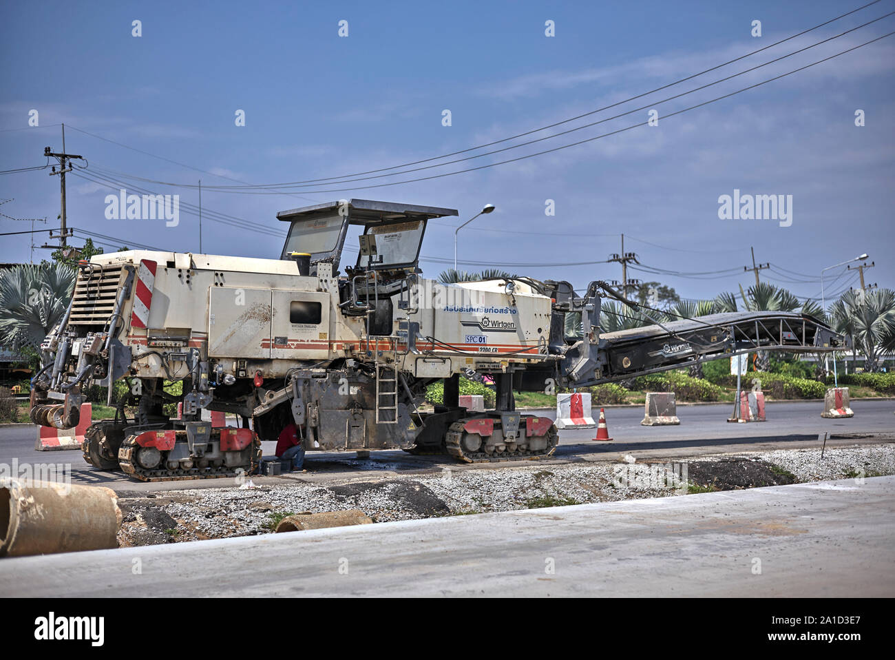 Wirtgen 2200 CR fresatrice stradale Foto Stock