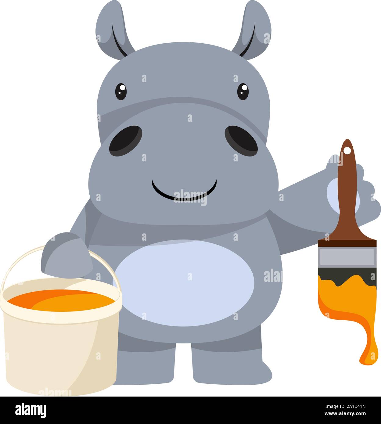 Ippona, Pittura, Illustrazione, vettore su sfondo bianco. Illustrazione Vettoriale