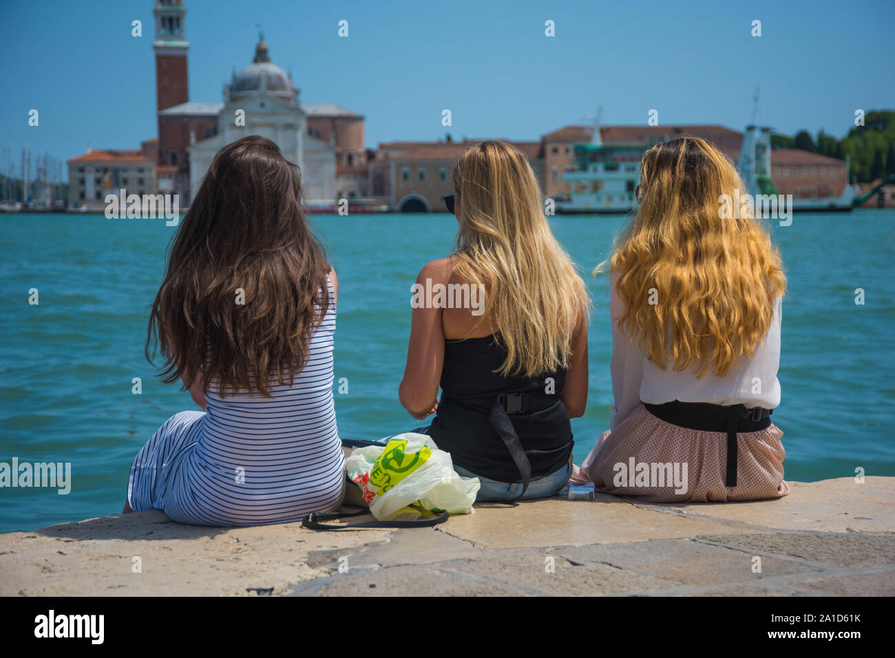 Venedig, drei Mädchen - Venezia, tre ragazze Foto Stock