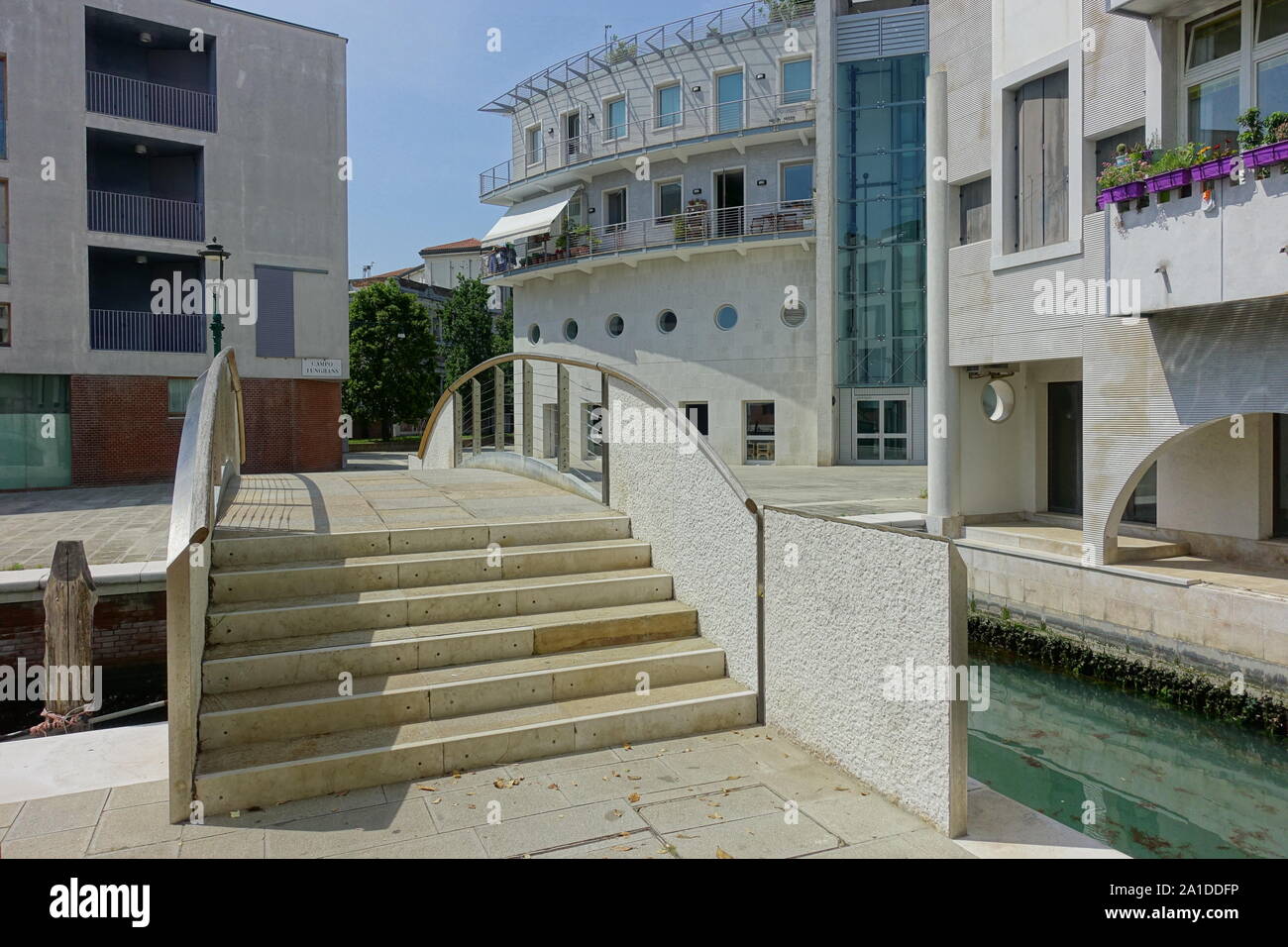 Ex Junghans zona residenziale, Cino Zucchi, 2002situato sull'isola della Giudecca, di fronte alla laguna sud, la Junghans prima fabbrica prodotti orologi, un Foto Stock