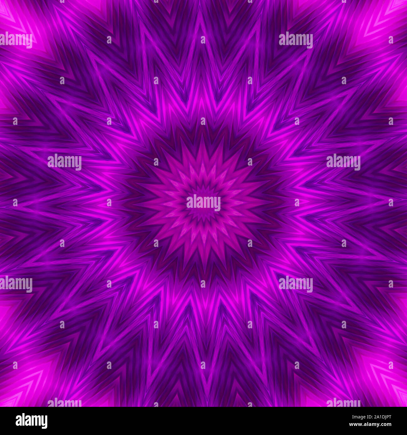 Neon sullo sfondo del cerchio in toni di viola . Modello di caleidoscopici. Il futuristico mandala. Foto Stock