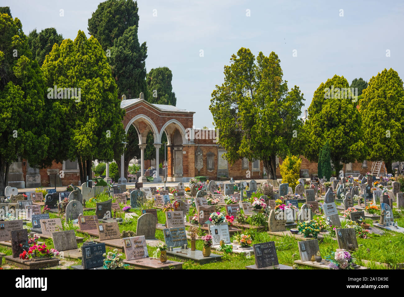 Venezia, cimitero Isola San Michele Foto Stock