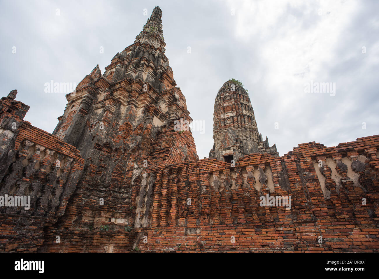 Wat Chai Watthanaram tempio, antica Pagoda in Ayutthaya Thailandia Foto Stock