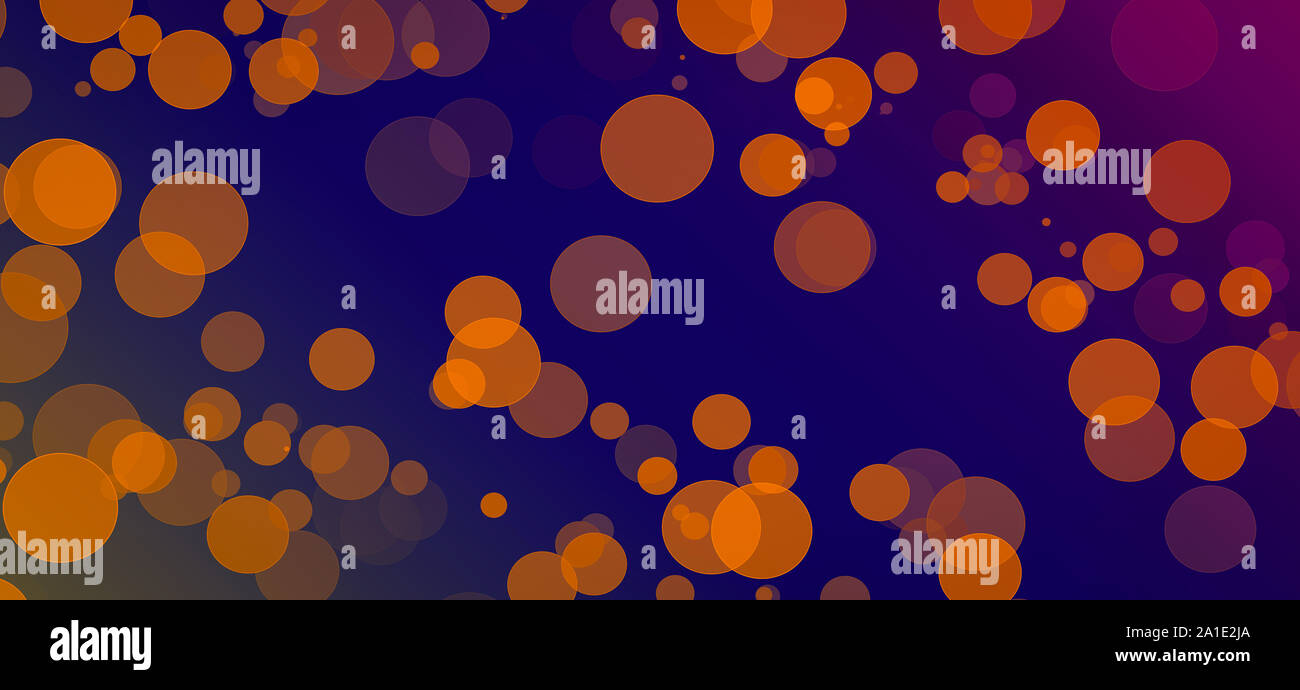 Circolare arancione bokeh sfondo astratto. Foto Stock