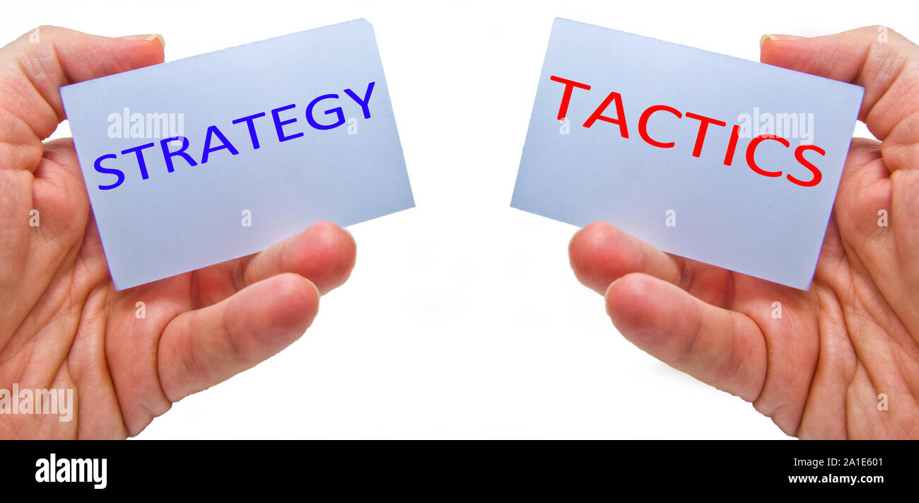 Strategia tattica rispetto a concetti Foto Stock
