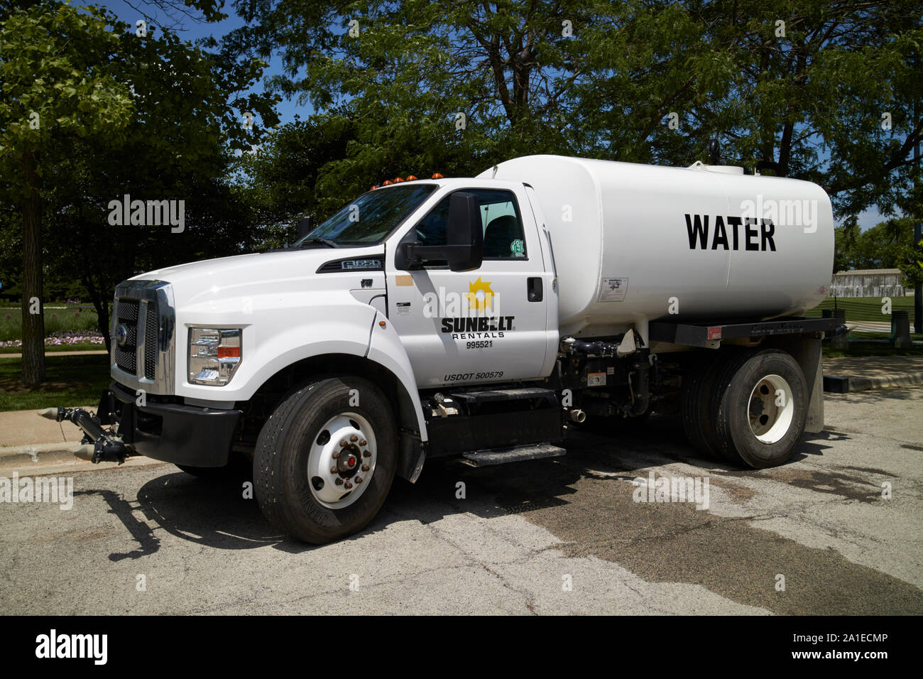 Mobile cisterna acqua bowser carrello di chicago, illinois, Stati Uniti d'America Foto Stock