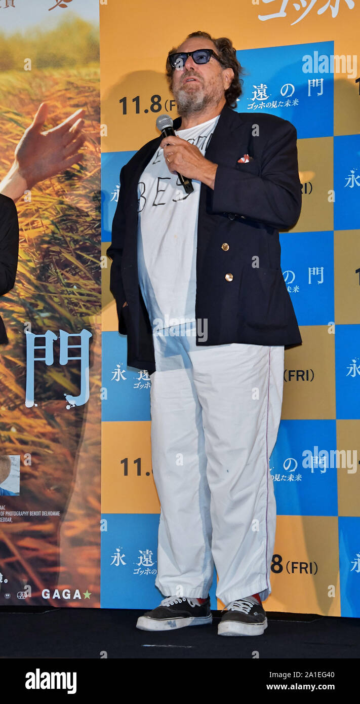 Tokyo, Giappone. 26 Sep, 2019. Direttore Julian Schnabel assiste il Giappone premiere per il film "All'eternità's gate' a Tokyo in Giappone il Giovedì 26 Settembre, 2019. Foto di Keizo Mori/UPI Credito: UPI/Alamy Live News Foto Stock