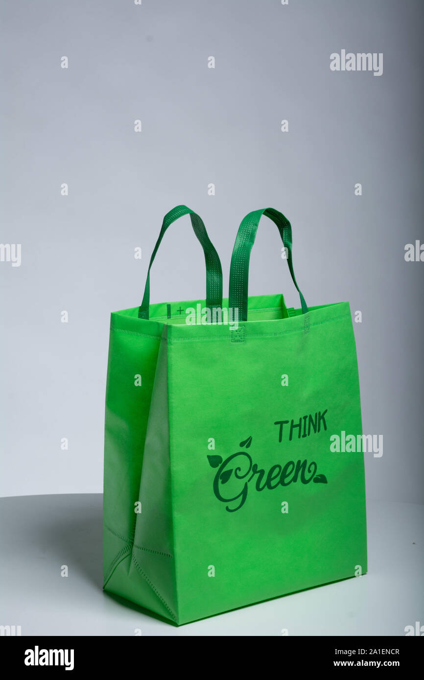 Pensare verde Eco Friendly Bag Foto Stock