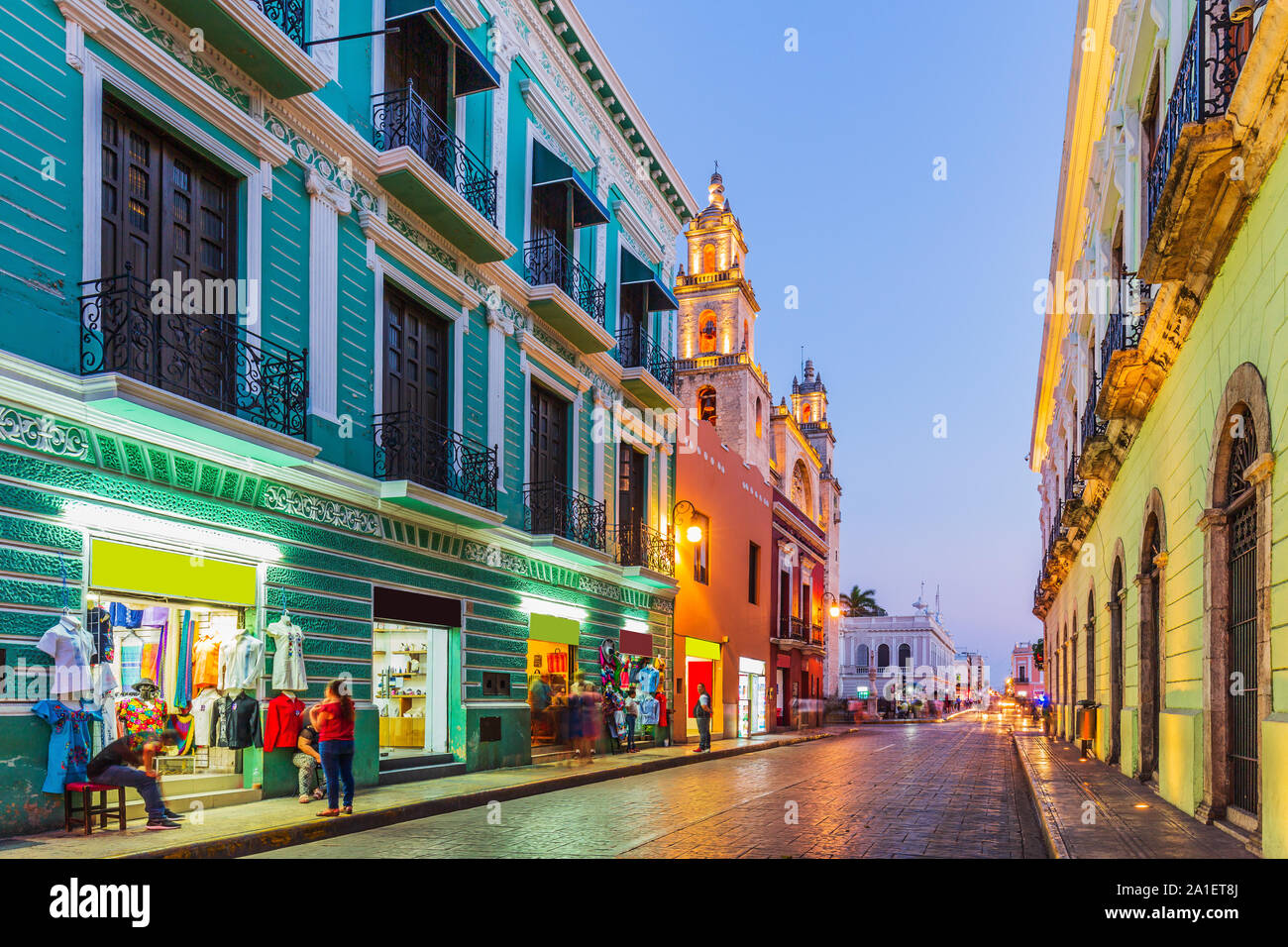 Merida, Messico. San Idefonso cattedrale della città vecchia. Foto Stock