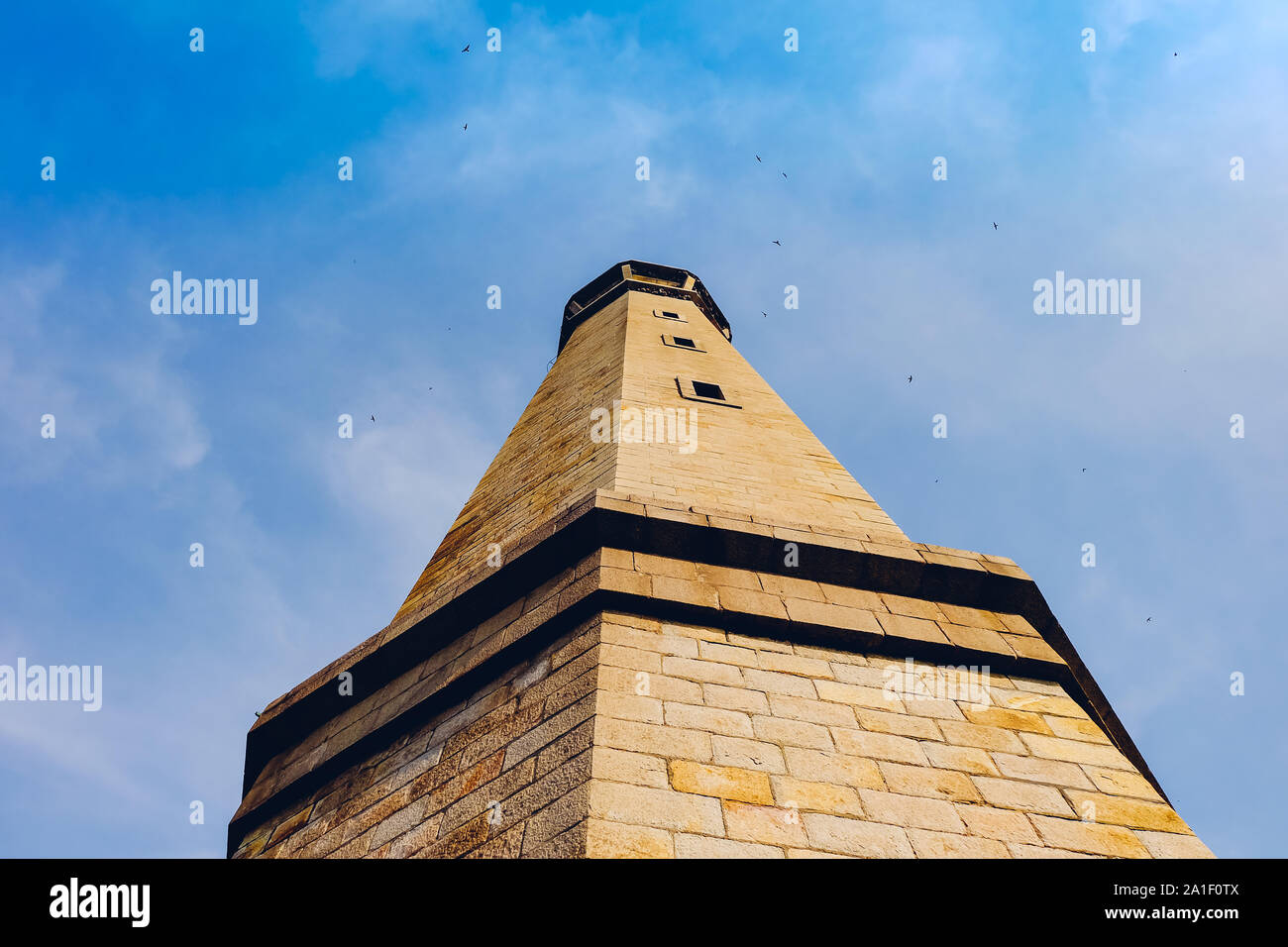 Un bel faro in Ke Ga, Binh Thuan, Viet Nam. Royalty di alta qualità immagine stock di edificio e punti di riferimento. Foto Stock