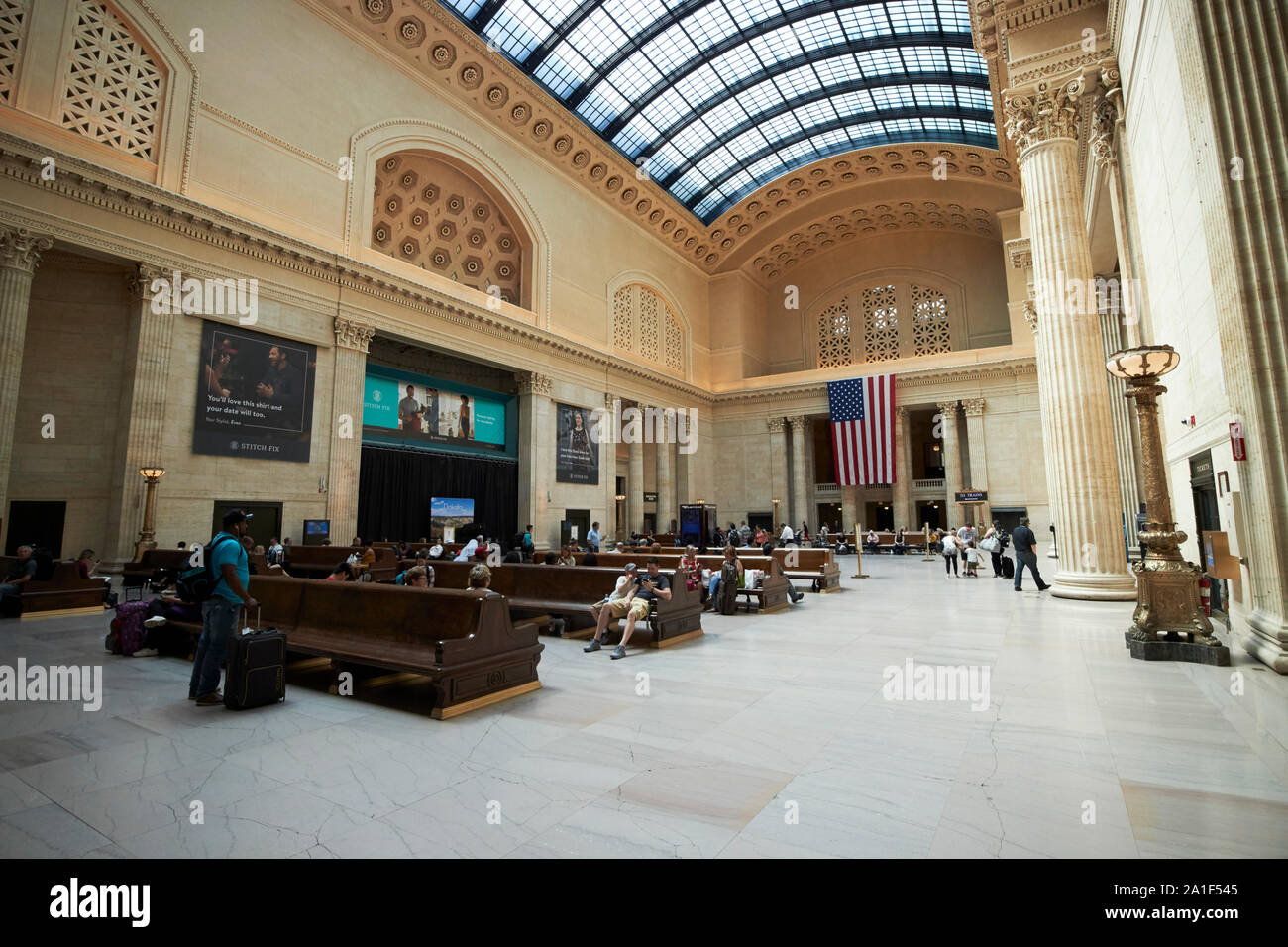 All'interno della sala grande della Union Station di chicago, illinois, Stati Uniti d'America Foto Stock