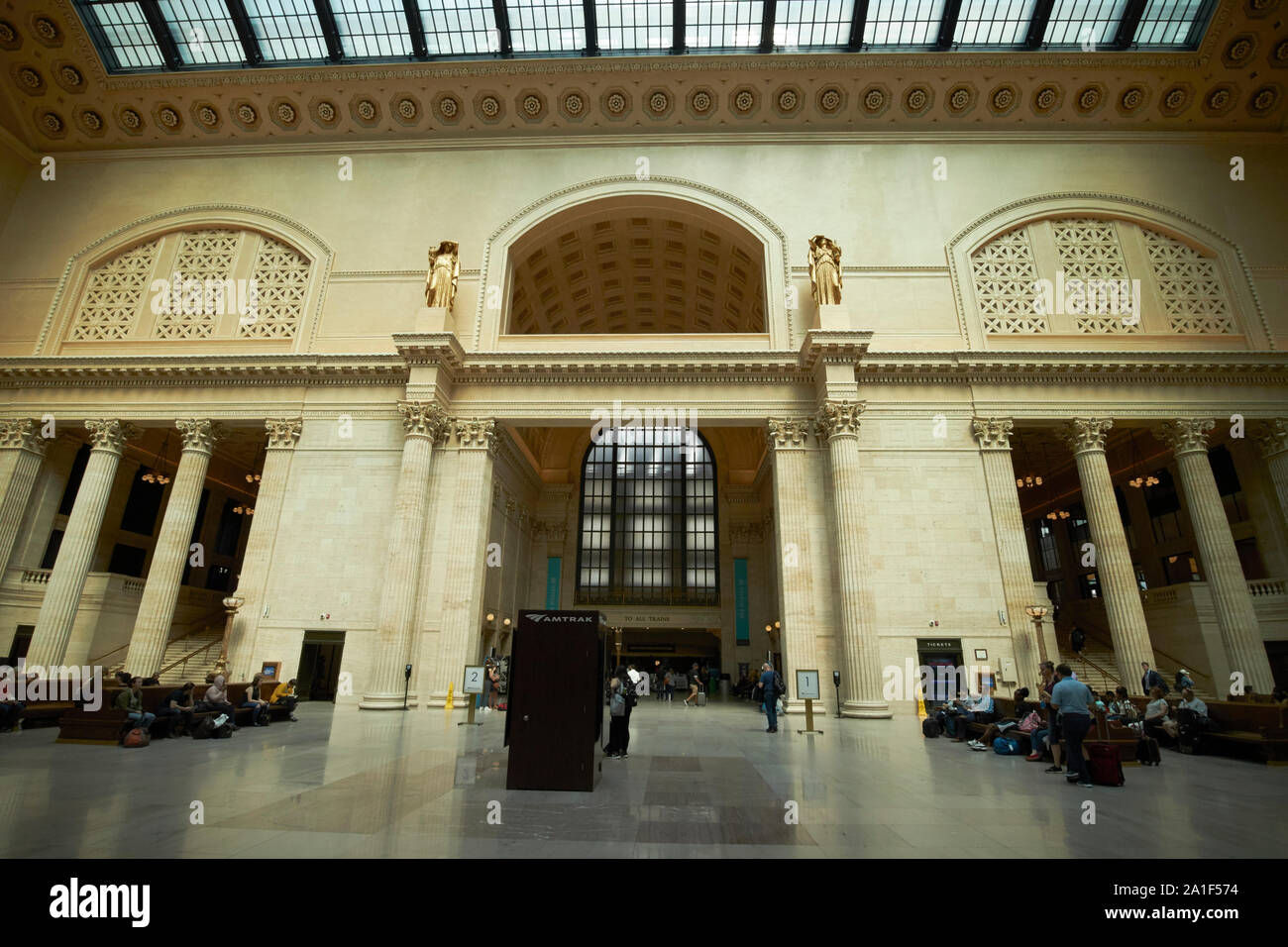 All'interno della sala grande della Union Station di chicago, illinois, Stati Uniti d'America Foto Stock