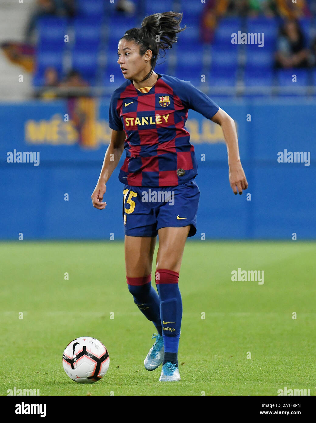 Durante la partita FC Barcellona v Juventus FC , della UEFA Womens Champions League stagione 2019/2020, round di 32. Johan Cruyff Stadium. Barcelona, Spagna, 25 set 2019. Foto Stock