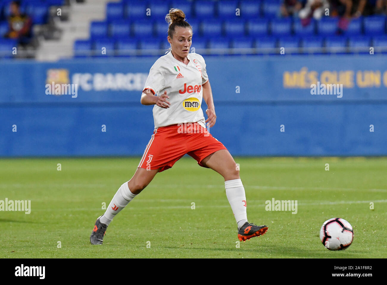 Aurora Galli della Juventus durante la partita FC Barcellona v Juventus FC , della UEFA Womens Champions League stagione 2019/2020, round di 32. Johan Cruyff Stadium. Barcelona, Spagna, 25 set 2019. Foto Stock
