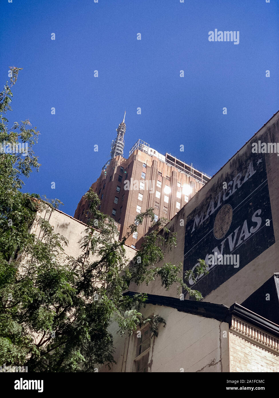 NYC, New York/Stati Uniti - Settembre, 25, 2019: vista delle strade della città nel quartiere Tribeca di New York City Foto Stock