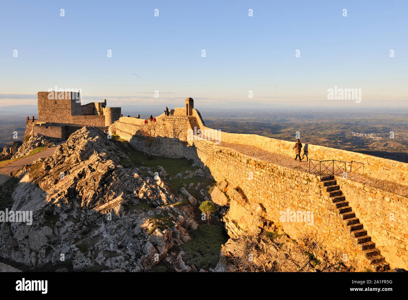 Il castello medievale di Marvão. Alentejo, Portogallo Foto Stock