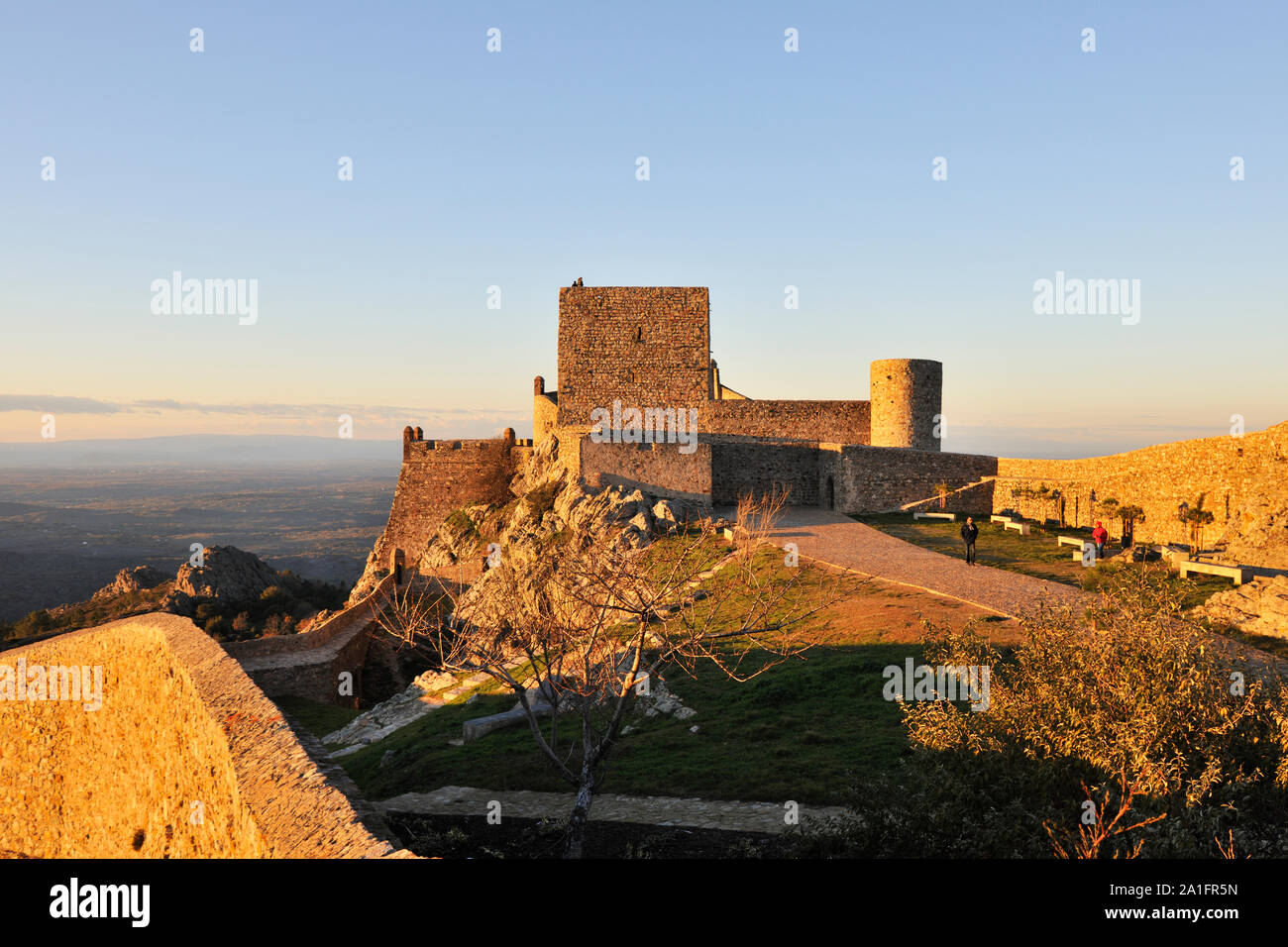 Il castello medievale di Marvão. Alentejo, Portogallo Foto Stock