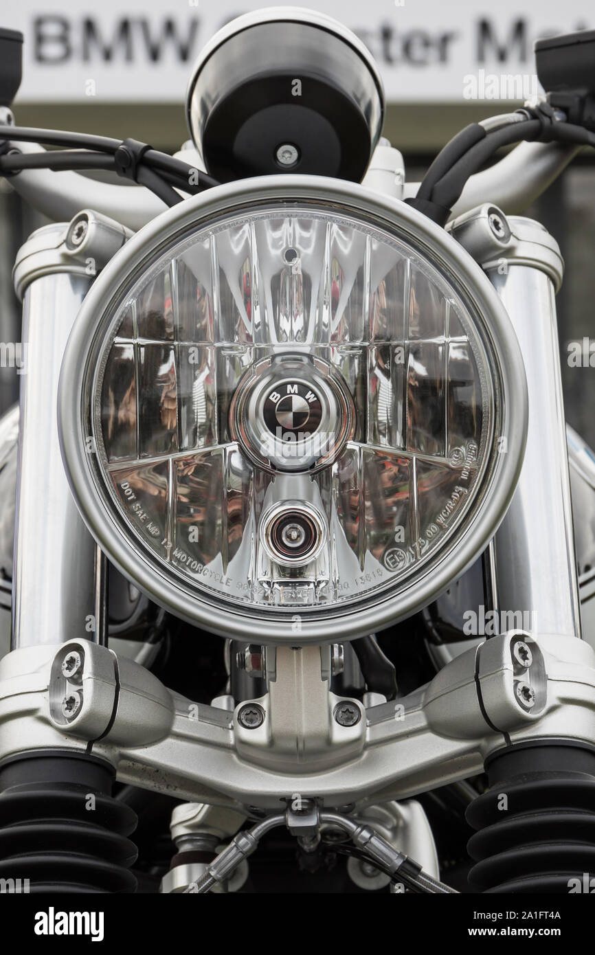 BMW Moto luce anteriore Foto Stock