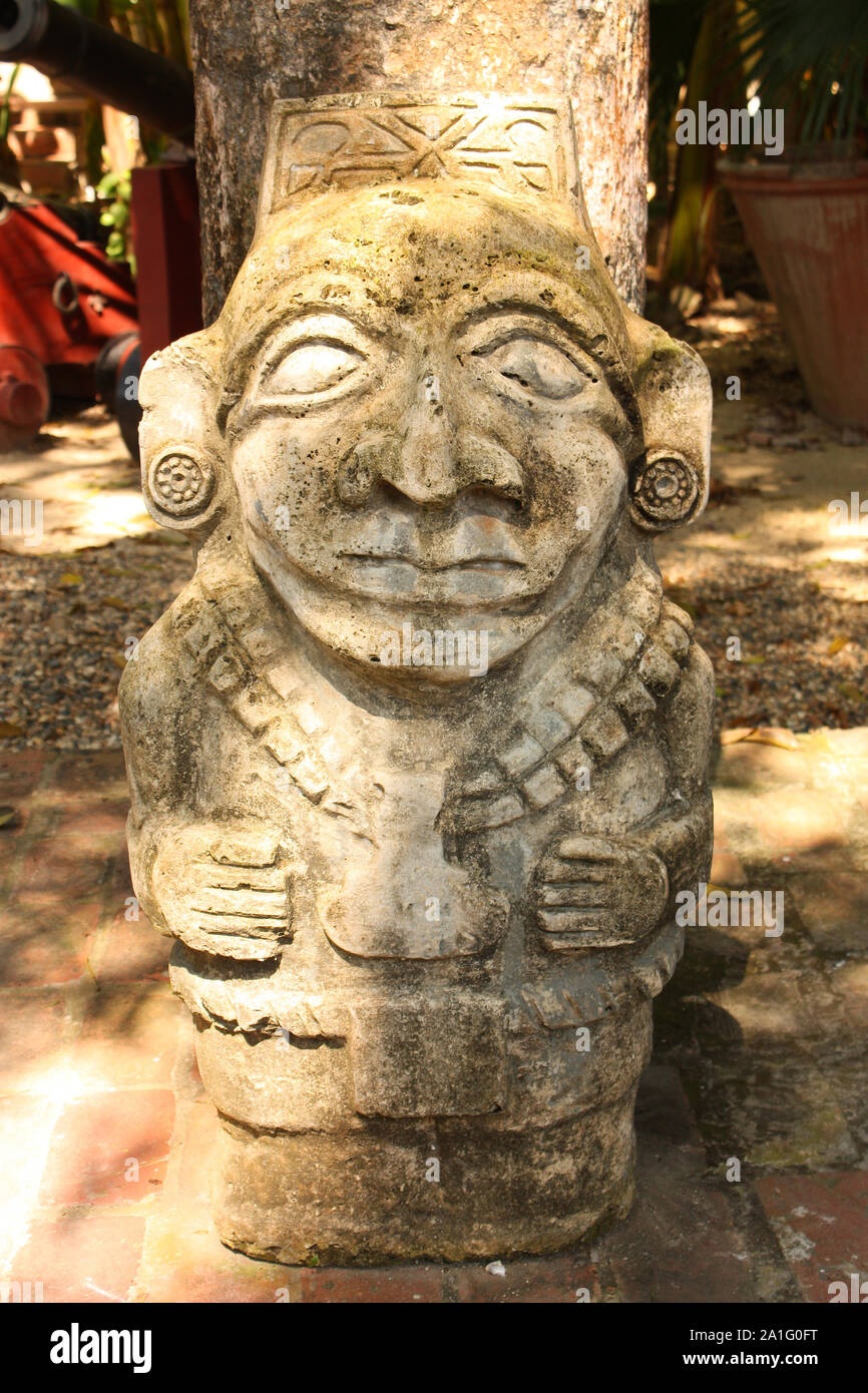 Statua di Pietra di San Augustin. Colombia Foto Stock