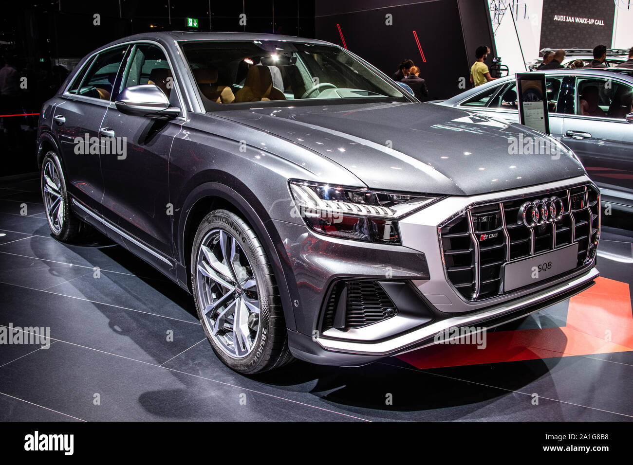 Francoforte, Germania, 10 settembre 2019: Tutte le nuove Audi SQ8 alla IAA, SUV prodotte dalla casa automobilistica tedesca Audi AG Foto Stock