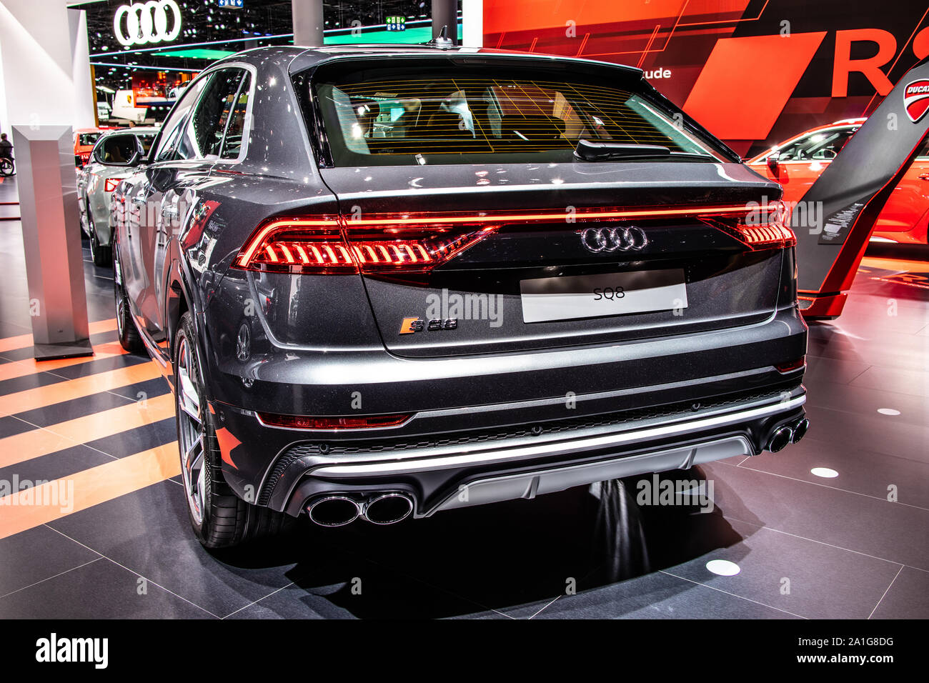 Francoforte, Germania, 10 settembre 2019: Tutte le nuove Audi SQ8 alla IAA, SUV prodotte dalla casa automobilistica tedesca Audi AG Foto Stock