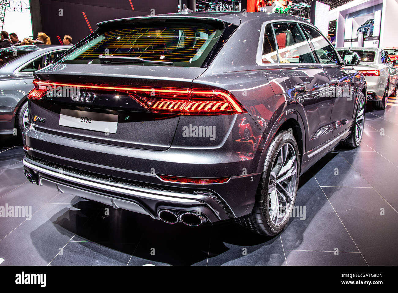 Francoforte, Germania, 10 settembre 2019: Tutte le nuove Audi SQ8 alla IAA, SUV prodotte dalla casa automobilistica tedesca Audi AG Foto Stock