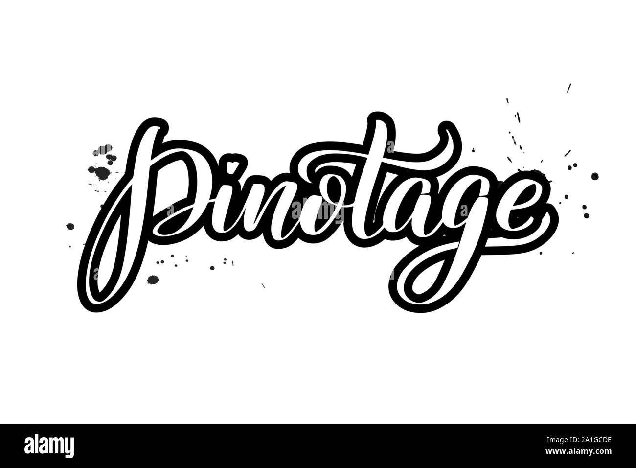 Vettore illustrazione di calligrafia isolati su sfondo bianco Illustrazione Vettoriale