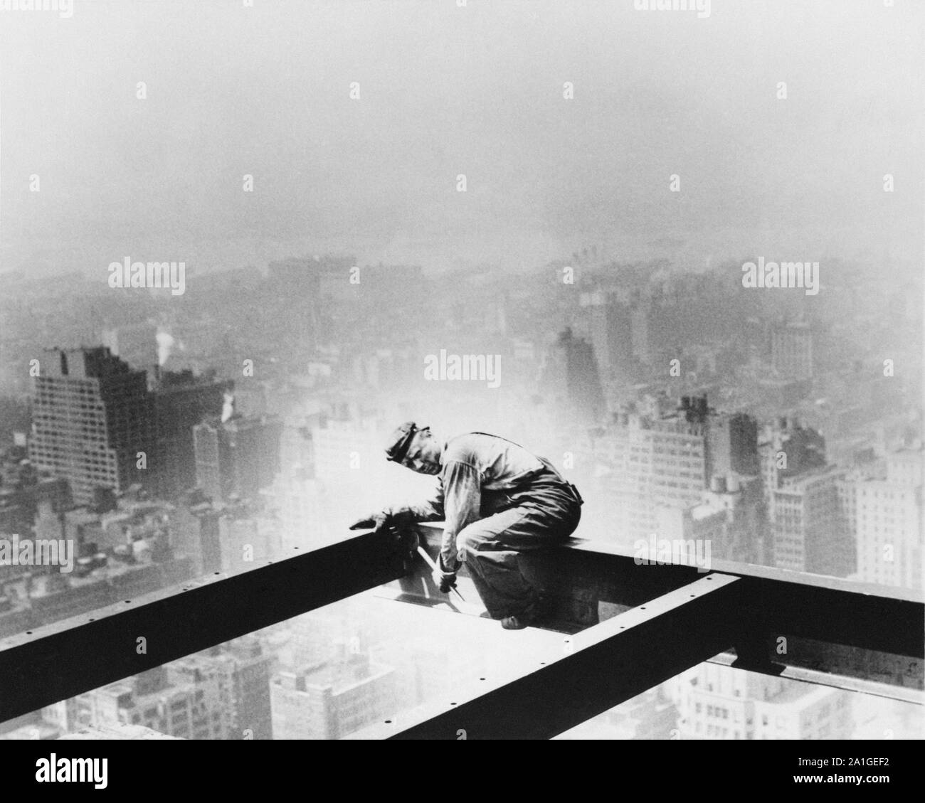 Lewis Hine Empire State Building costruzione 1931 Foto Stock