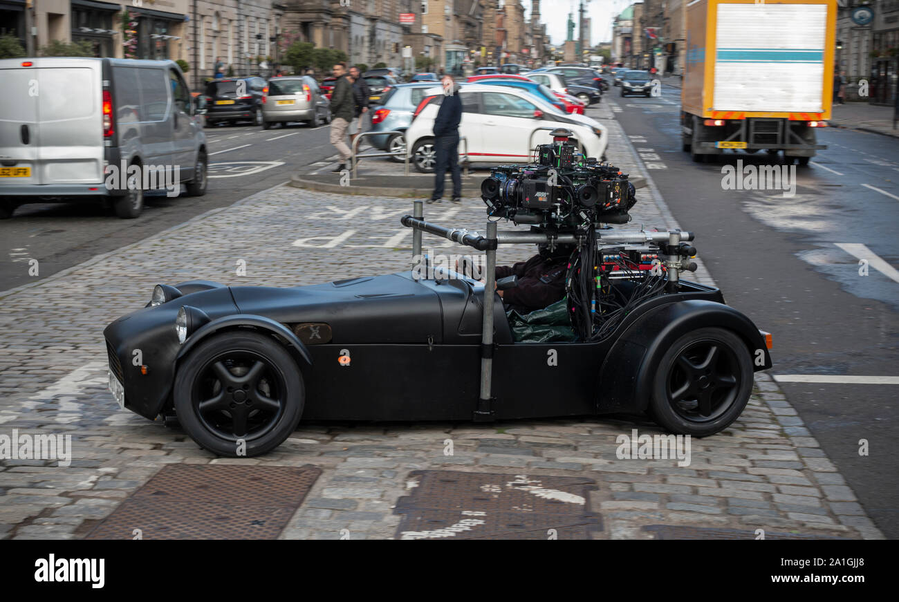 Una tigre R6 con una telecamera 360 setup, preso come Fast e Furious 9 film lungo George Street di Edimburgo durante il mese di settembre 2019. Foto Stock