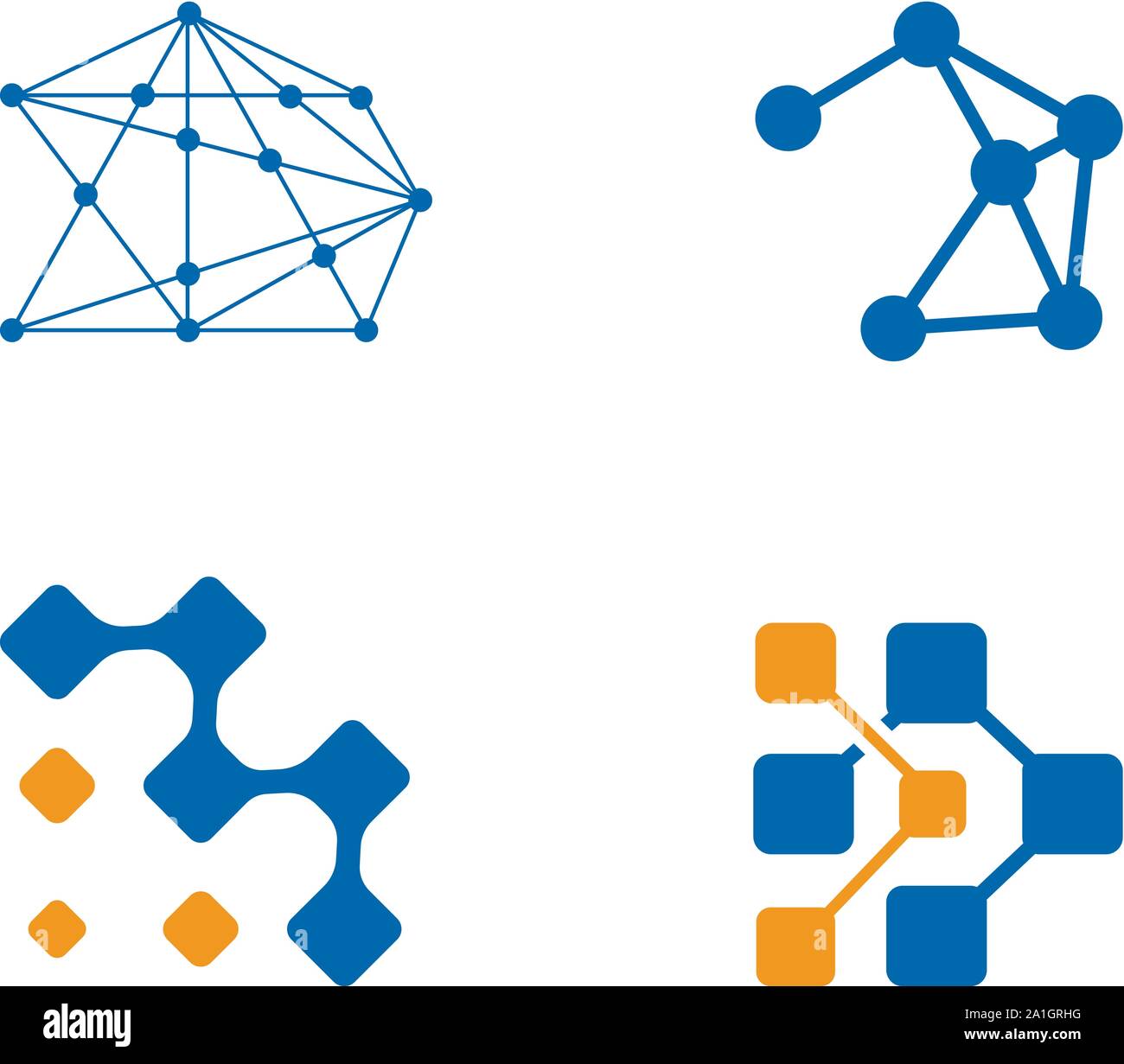 Abstract connessione rete icona logo design. Illustrazione Vettoriale, tecnologia abstract punto croce di collegamento vettore icona logo, logo della tecnologia Illustrazione Vettoriale