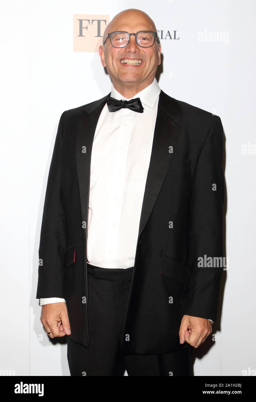 Londra, Regno Unito. 26 Sep, 2019. Gregg Wallace assiste il Childline Ball 2019 collabora con MasterChef per il tema di quest'anno presso Old Billingsgate di Londra. Credito: SOPA Immagini limitata/Alamy Live News Foto Stock