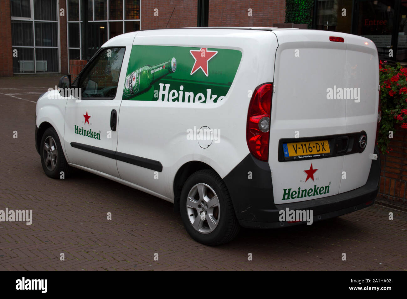 Birra Heineken auto aziendale a Amsterdam Paesi Bassi 2019 Foto Stock
