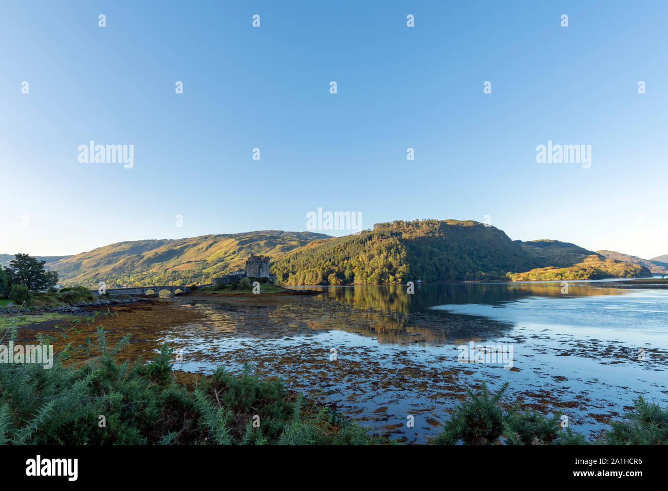 Eilean Donan Castle sul Loch Duich in Scozia Foto Stock