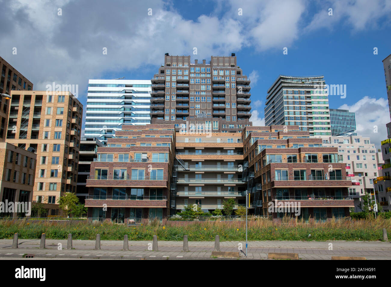 Vista sul Zuidas edifici da Boelelaan a Amsterdam Paesi Bassi 2019 Foto Stock