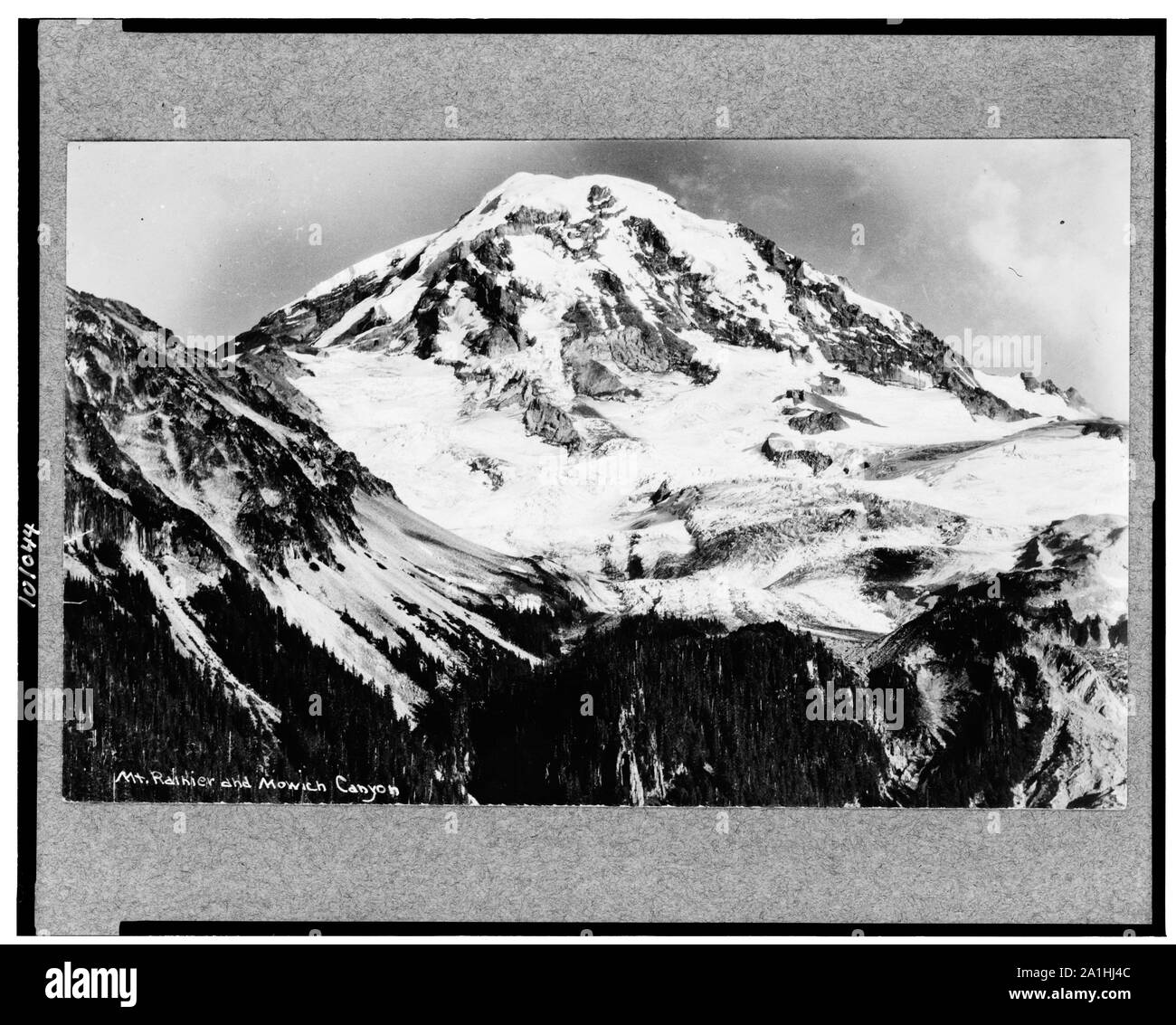 Mt. Rainier e Mowich Canyon Foto Stock