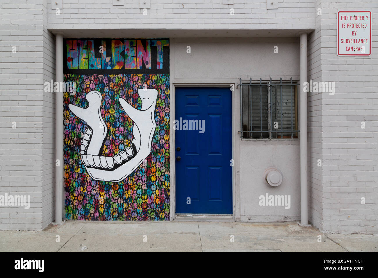 Hellbent murale a Venezia, un quartiere fronte mare sul lato ovest di Los Angeles in California Foto Stock