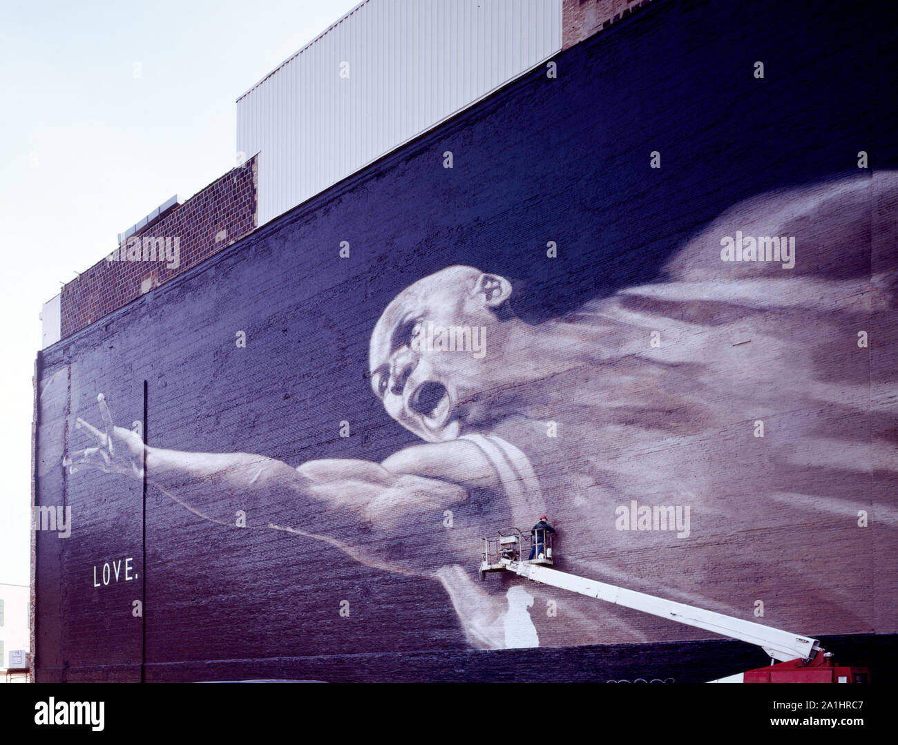 Murale per Chicago Bulls basetball leggenda Michael Jordan. Chicago, Illinois Foto Stock