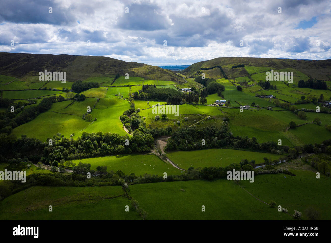 Antenna di Glenelly Valley, vicino a Barnes Gap, Co. Tyrone, Irlanda del Nord Foto Stock