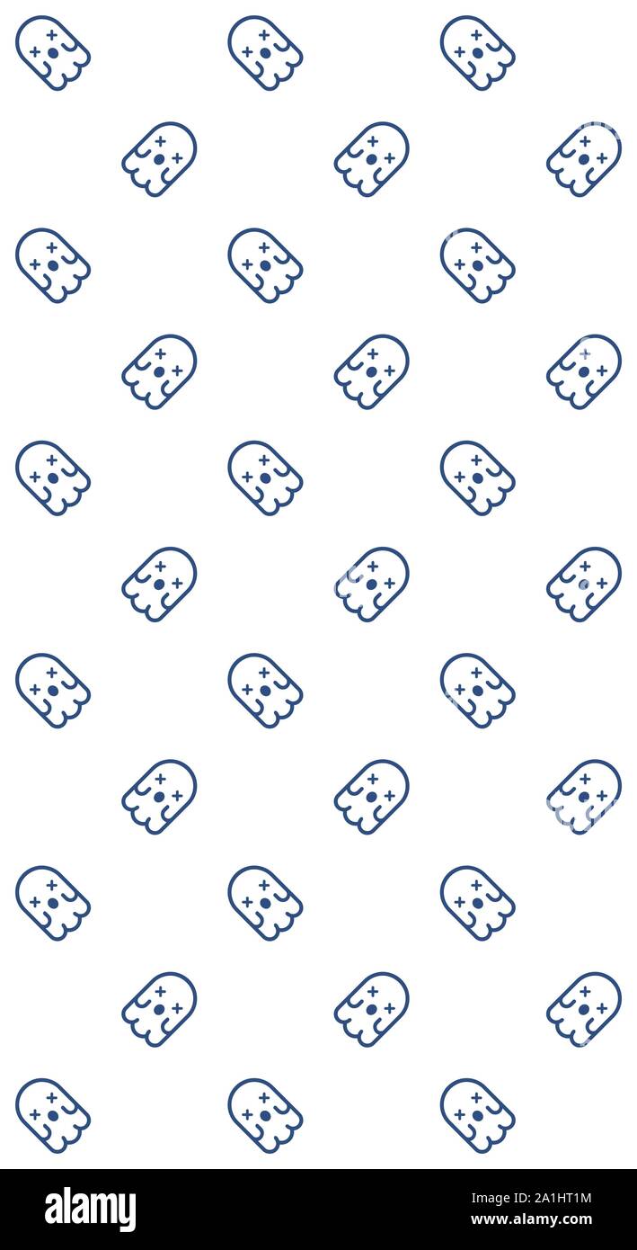 La linea fantasma o spirito disegno vettoriale illustrazione per halloween banner può anche utilizzare per i media sociali o di alimentazione sullo sfondo la storia Illustrazione Vettoriale