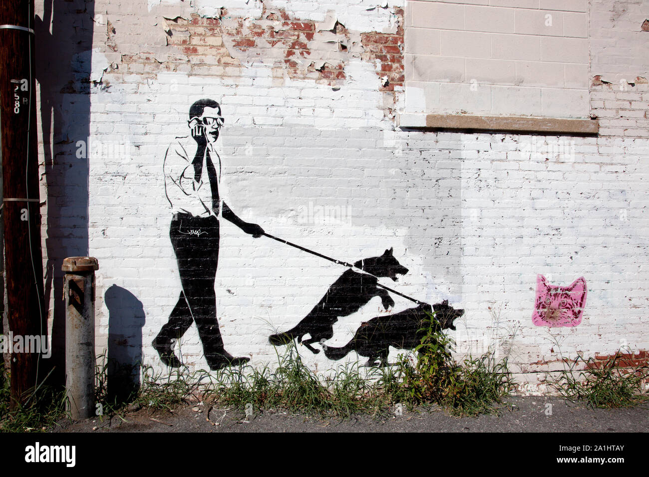 Murales situato in Adams Morgan Neighborhood di NW, Washington, D.C. Foto Stock