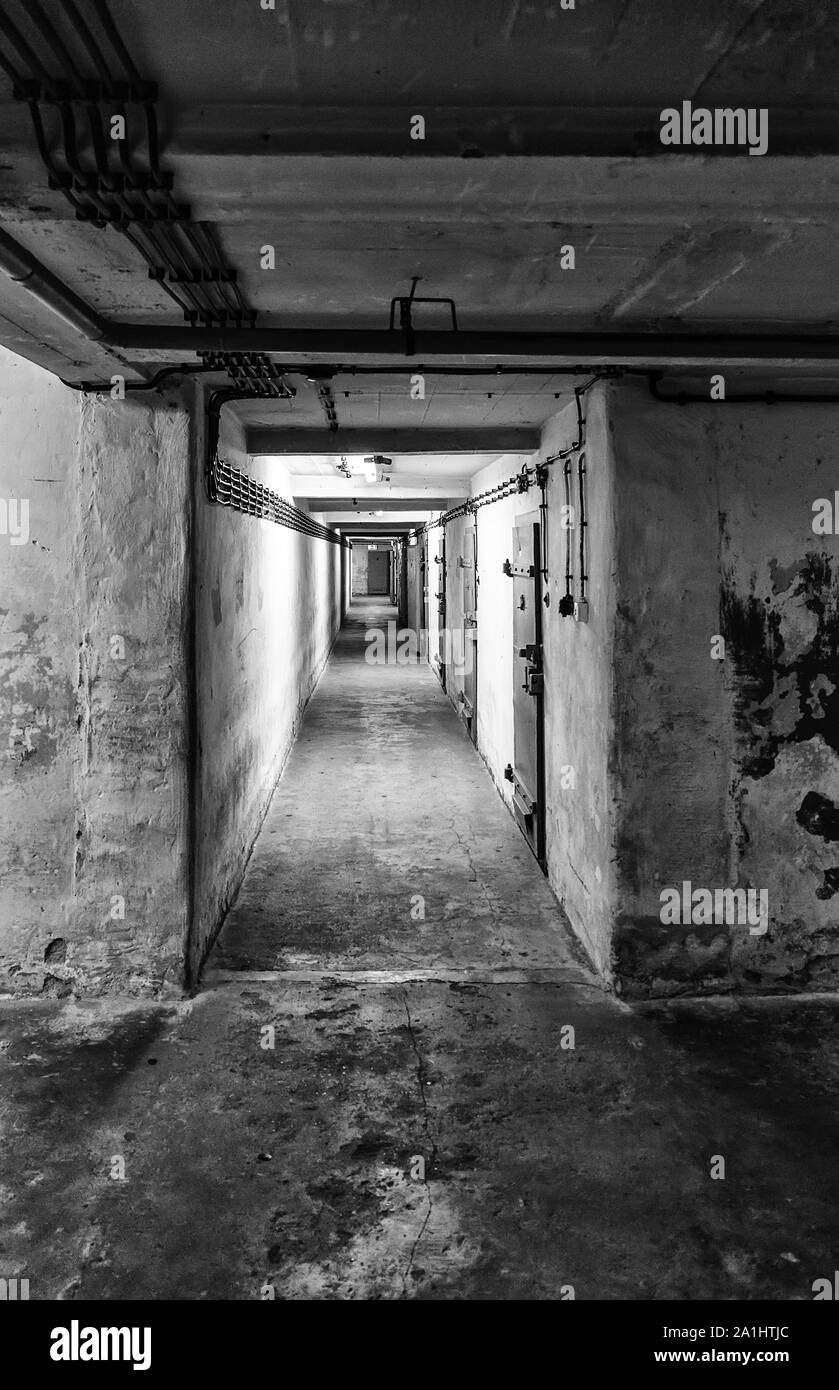 Vecchia Prigione tedesca, dettaglio di confinamento e il crimine e la giustizia Foto Stock