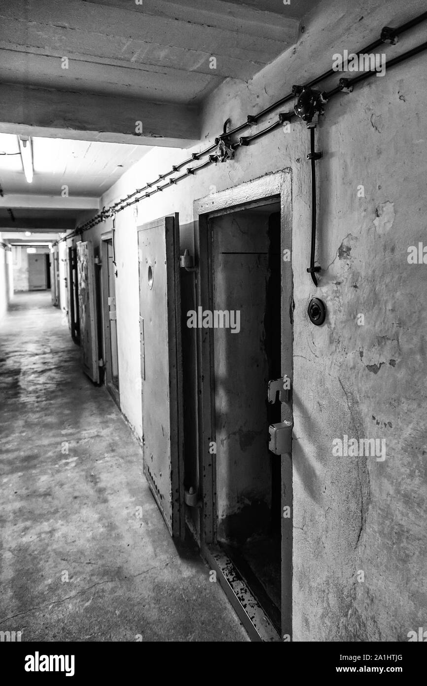 Vecchia Prigione tedesca, dettaglio di confinamento e il crimine e la giustizia Foto Stock