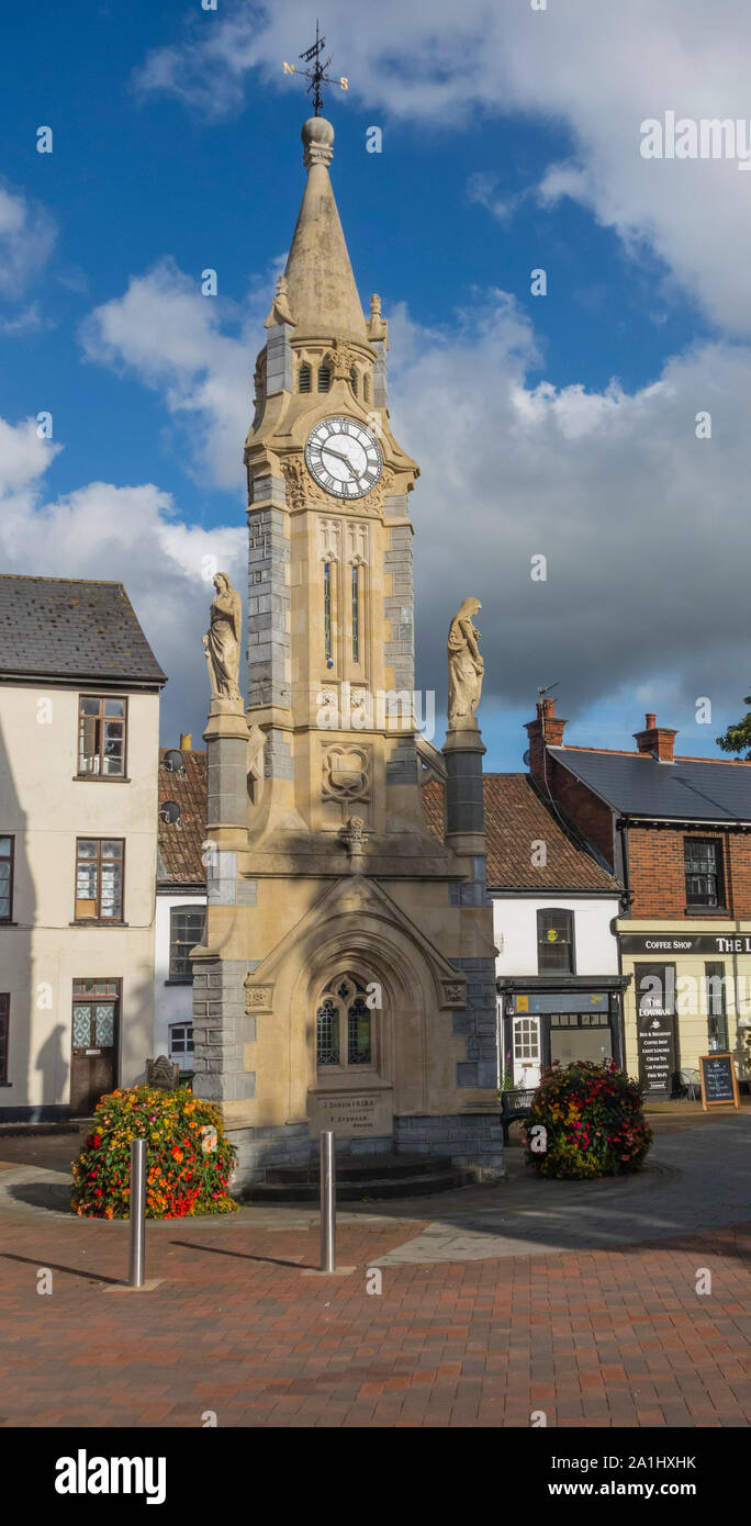 Tiverton Clock Tower, Devon, Inghilterra, Regno Unito. Foto Stock