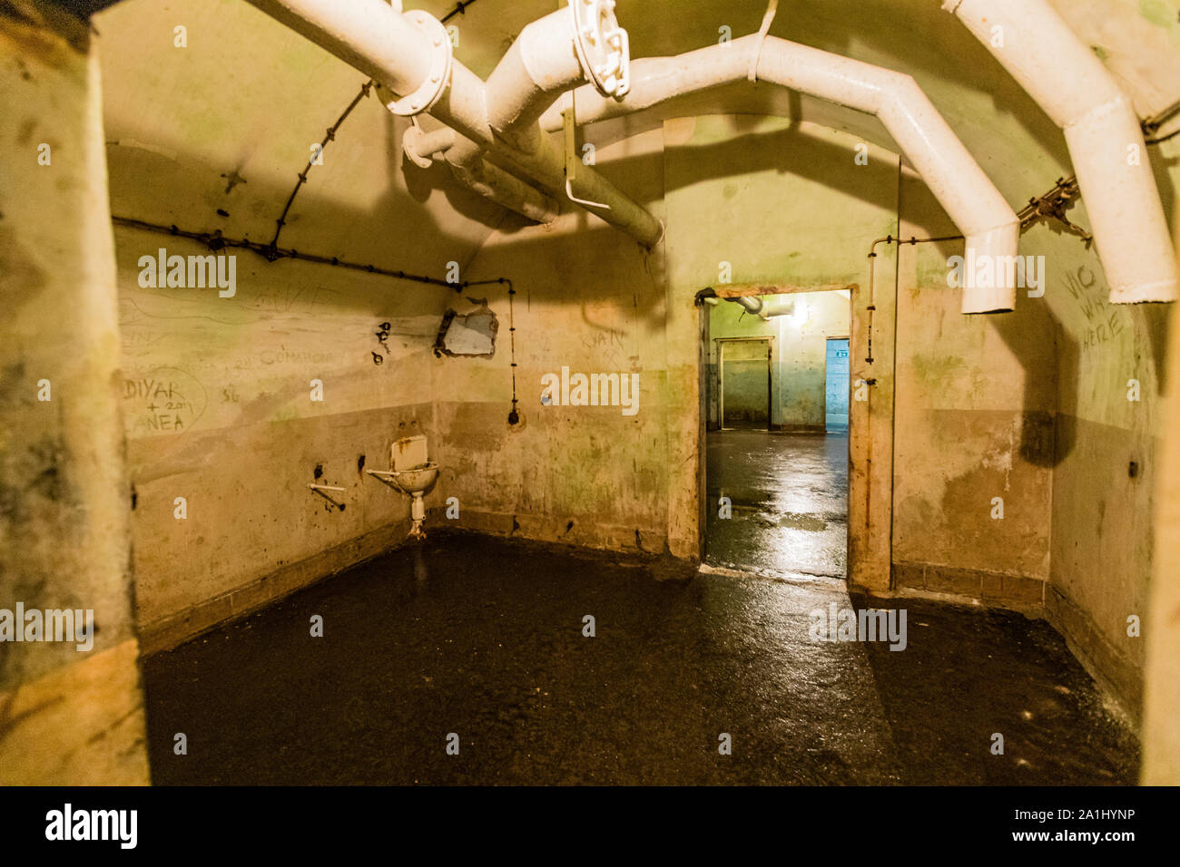 Underground Hospital Guernsey Foto Stock