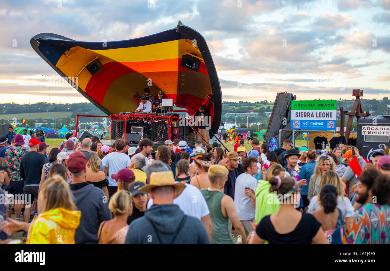 Glastonbury Festival 2019. Credito: Charlie Raven/Alamy Foto Stock