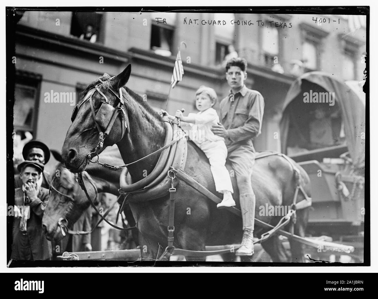 Nat. Guard andando al Texas Foto Stock