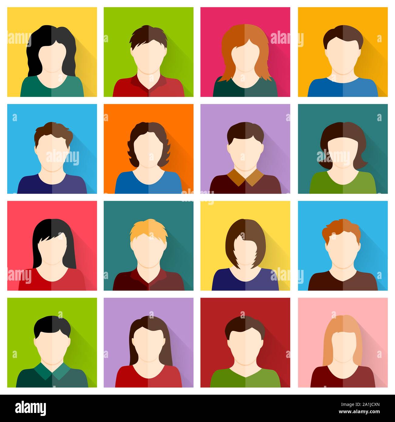 Persone set di icone sfondo vettoriale Illustrazione Vettoriale