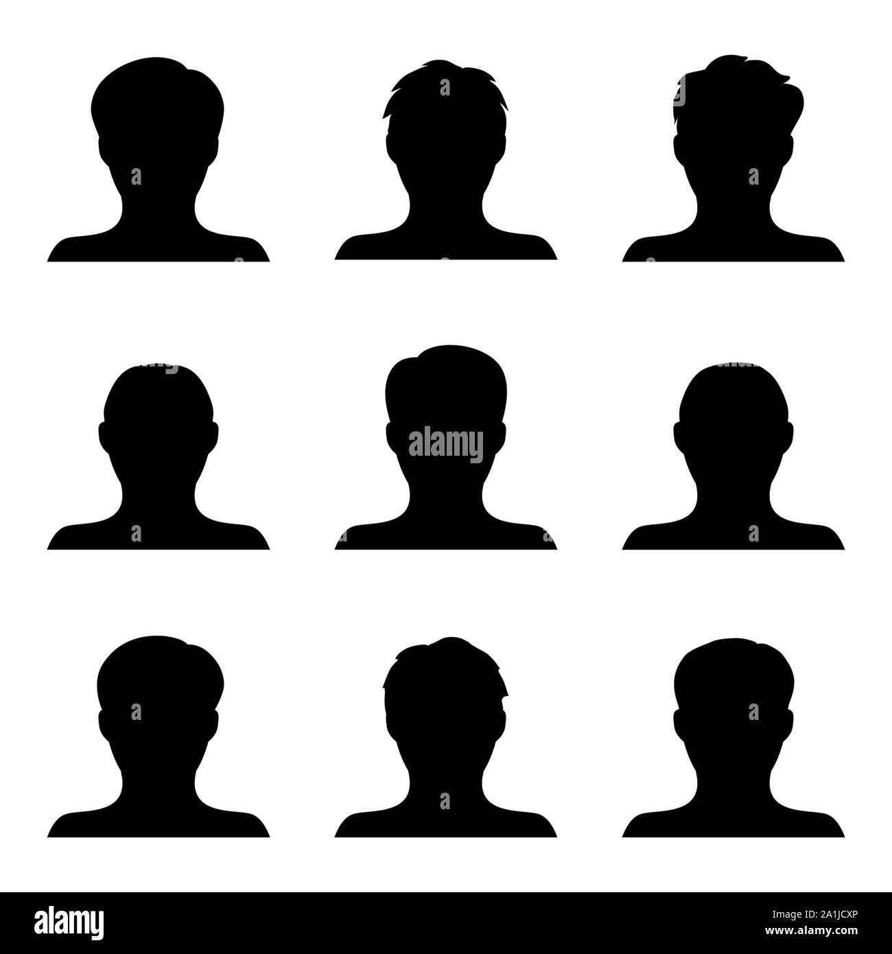 Vector set di icone di persone isolate su sfondo bianco Illustrazione Vettoriale